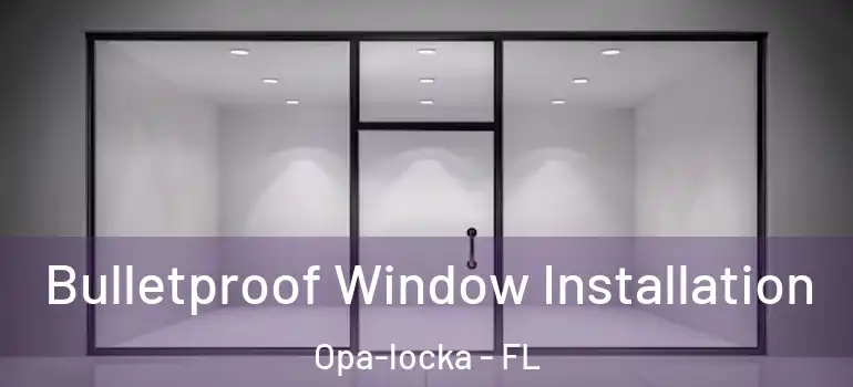  Bulletproof Window Installation Opa-locka - FL